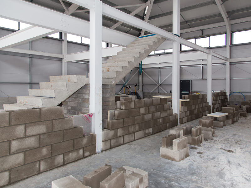 construction of internal partition walls