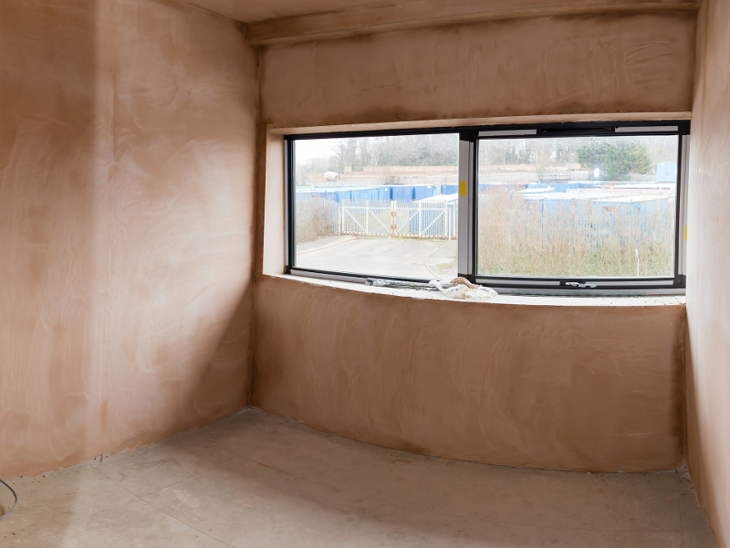 plastering finished and ready for services and decoration